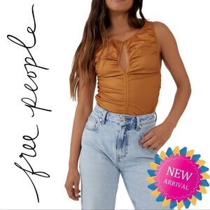 Free People Sexy Satin Finish Keyhole Tank